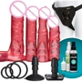Страпон Doc Johnson Vac-U-Lock - Crystal Jellies Set