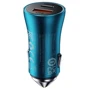 Зарядное устройство Baseus Car Charger USB+USB-C Golden Contactor 60W Blue (CGJM000103): Кабель в комплекте отсутствует