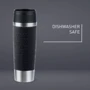Термокухоль Tefal Travel Mug Classic 500 мл чорний (N2022010): Матеріал корпусу Силикон, Нержавеющая сталь