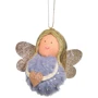 Прикраса новорічна Ангел, текстиль, 9 см, сірий, 4296
