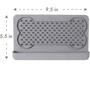 Коврик Dexas для лакомств и лизания Snack&Distract-V горизонтальный Светло-серый (PW850429): Особенности С подставкой