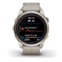 Смарт-часы Garmin Fenix 7S Pro Sapphire Solar Soft Gold with Limestone Leather Band (010-02776-30): Время работы до 22 дней
