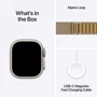 Apple Watch Ultra 2 2024 GPS + Cellular 49mm Natural Titanium Case з Tan Alpine Loop - Small (MX4E3UL/A) фото 9