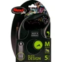 Поводок-рулетка Flexi Black Design М до 25 кг 5 м черный (4000498034002): Тип шнура Лента