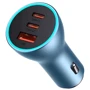 Зарядное устройство Baseus Car Charger USB+2хUSB-C Golden Contactor Pro 65W Blue (CGJP010003)