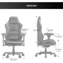Кресло игровое Anda Seat Phantom 3 Pro Size L Grey Fabric (AD18YC-06-G-F) фото 2