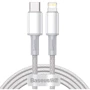 Кабель Baseus Cable USB-C to Lightning PD High Density Braided 20W 2m White (CATLGD-A02)