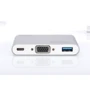 Адаптер Digitus Adapter USB-C to VGA+USB 3.0+USB-C (DA-70839): Интерфейс подключения USB-C