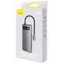 Адаптер Baseus Adapter Metal Gleam Series USB-C to HDMI+3xUSB3.0+PD+VGA+RJ45 Gray (WKWG040013) фото 13