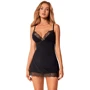 Эротический пеньюар с трусикам Obsessive Bella Rou black XS/S
