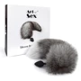 Силиконовая анальная пробка с хвостом из натурального меха Art of Sex size M Artctic fox