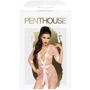 Комплект с прозрачным пеньюаром и миниатюрными стрингами Penthouse - Midnight Mirage Rose S/L
