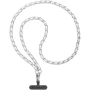Ремешок для смартфона ArmorStandart Chain link Polished Silver with White Leather (ARM77034)