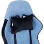 Геймерськое кресло GT Racer X-2324 Fabric Light Blue/Black Suede фото 5