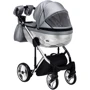 Коляска 2 в 1 Adamex Chantal Star Polar (Chrome) шкіра 100% Star 122 (624718): Ширина шасі 60