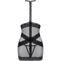 Эротическая сорочка с открытой грудью Obsessive Lacrisia black XL/2XL