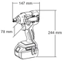 Шуруповерт аккумуляторный Makita BTD129Z: Тип патрона под биты