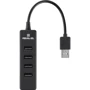 Адаптер REAL-EL Adapter USB to 4xUSB2.0 HQ-154 Black (EL123110007): Цвет черный