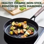 Сковорода GreenPan Eco Smartshape 28 см (CC006444-001): Дополнительно Рифленное дно, Ручка с отверстием для подвешивания, Ненагревающаяся ручка