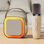 Караоке Bluetooth, AUX, USB, поддержка TFcard, 2 микрофона, подсветка (C 66377) фото 5