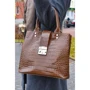 Жіноча сумка тоут ARTiS Bags коричнева (17296106): Фактура глянцевий, Тиснення