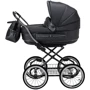 Коляска 2 в 1 классическая Roan Marita Prestige (14" черные колеса, черная рама) P231 графит - графитовая (кожа) перламутр (624732): Тип коляски универсальная коляска (2-в-1)