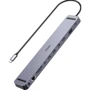 Адаптер Choetech Adapter 11-in-1 USB-C to USB-C+3xUSB3.0+HDMI+SD+3.5mm+RJ45+VGA Gray (HUB-M20): Колір сірий