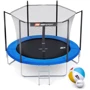 Батут Hop-Sport 8ft blue із внутрішньою сіткою 244 см