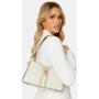 Женская сумка багет GUESS GINEVRA LOGO ELITE SHLDR BAG серая (HWSB8675180-STL): Фактура Матовая, Гладкая