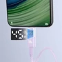 Кабель Baseus USB Cable to USB-C Display 2 Fast Charging Data 100W 1m Purple (P10382701511-00) фото 7