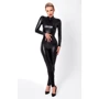 Комбинезон Noir Handmade F319 Caged wetlook catsuit with zippers and ring Black, S