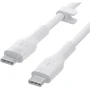 Кабель Belkin Cable USB-C to USB-C Silicone 1m White (CAB009BT1MWH) фото 3