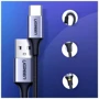 Кабель UGREEN USB Cable to USB-C US288 3A 18W 2m Black фото 3