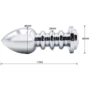Рифленая анальная пробка с кристаллом SKN-MS102