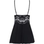 Бэби-долл со стрингами Obsessive 810-BAB-1 babydoll & thong black L/XL