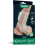 Насадка на член с вибрацией LoveToy Vibrating Silk Knights Ring with Scrotum Sleeve White