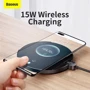 Зарядное устройство Baseus Wireless Charger 15W Black (CCED000001): Кабель в комплекте встроенный