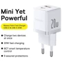 Зарядное устройство Baseus Wall Charger Palm USB-C+USB 20W with USB-C Cable White (P10111608213-01) фото 11