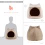 Будинок – лежак Best Friends Meow Hut Fur Cat Bed для котів пшеничний 44х44 см (bf4662) фото 3