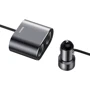 Зарядний пристрій Baseus Car Charger High Efficiency One to Two Cigarette Lighte Black (CRDYQ-01): Сила струму 2.4А и более