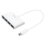 Адаптер Macally Adapter USB-C to 4 port USB 2.0 Hub White (UCHUB4)