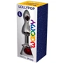 Анальная пробка Wooomy Lollypop Double Ball Metal Plug Red L