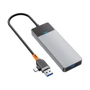 Адаптер WIWU Linker Adapter A431C USB/USB-C to USB-C+3xUSB3.0 Gray: Інтерфейс підключення USB 2.0, USB-C