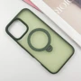 Чехол для iPhone Mobile Case Metal Buttons with MagSafe HQ Ring Green for iPhone 16 Pro Max: Материалы поликарбонат и полиуретан