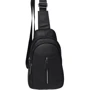 Чоловіча сумка-слінг Borsa Leather чорна (K1318-black): Стать Чоловік