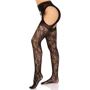 Колготки Leg Avenue Eyelet lace suspender hose Black One Size