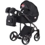 Коляска 2 в 1 Adamex Lucianо Polar (Graphite) Y86 черный - черный в точку (хром рама) (622625)