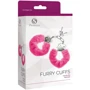 Наручники S Pleasures Furry Cuffs Pink с пушистой отделкой, 2 ключа в комплекте