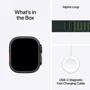 Apple Watch Ultra 2 2024 GPS + Cellular 49mm Black Titanium Case with Dark Green Alpine Loop - Medium (MX4R3UL/A) фото 9