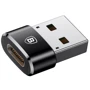 Адаптер Baseus Adapter USB to USB-C Female Black (CAAOTG-01) фото 3